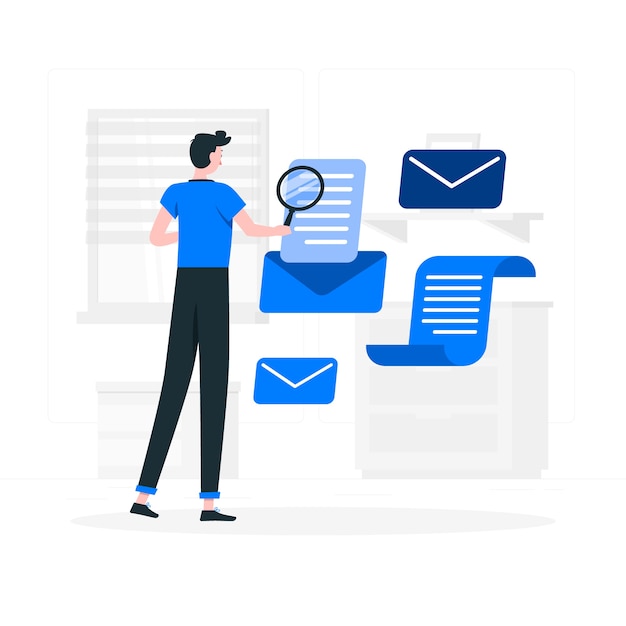 Newsletter concept illustration