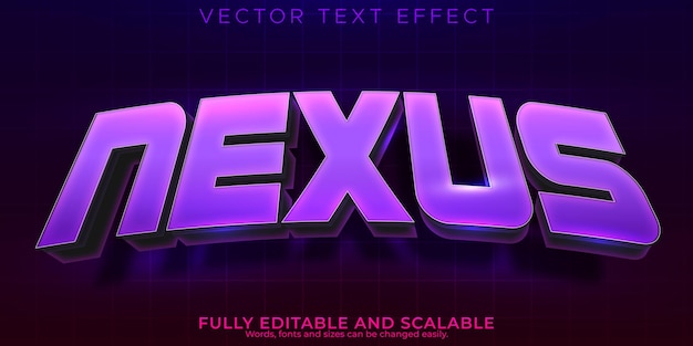 Nexus text effect editable game and space text style