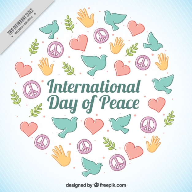 Free vector nice background for the international day of peace