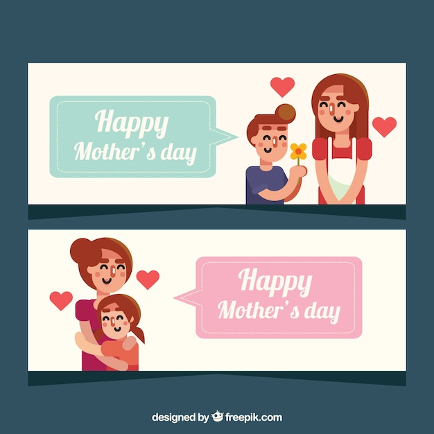 Nice banners happy mother's day