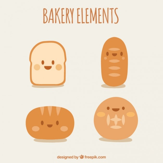 Free Vector nice characters of bakery