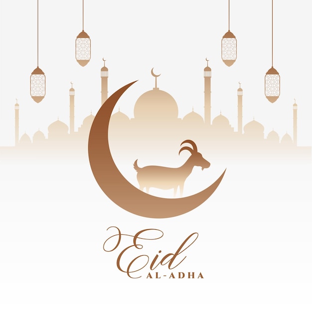 Nice eid al adha festival greeting design