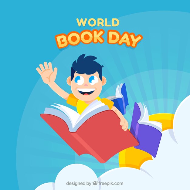 Nice flat background for the world book day