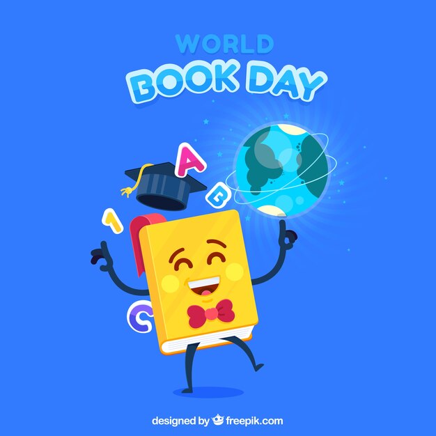 Nice flat background for the world book day