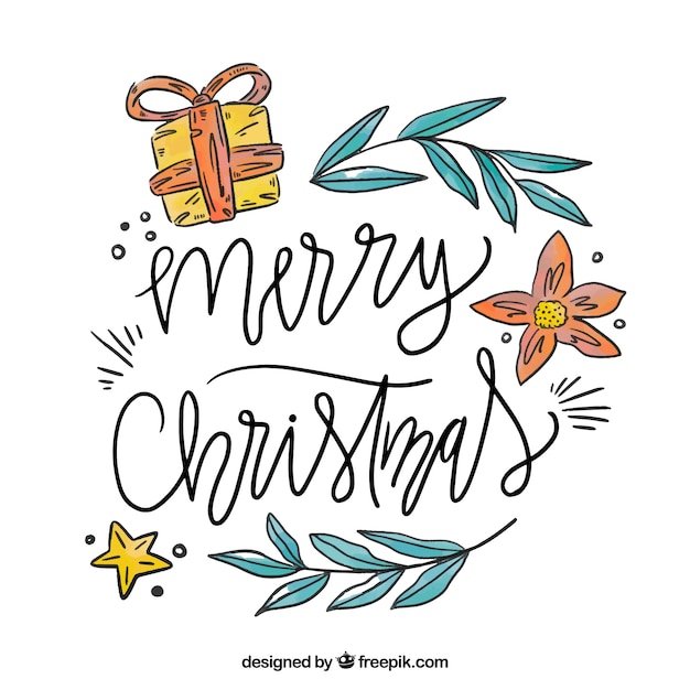 Nice hand drawn christmas background