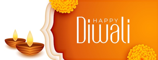 Nice happy diwali indian festival web wide banner design