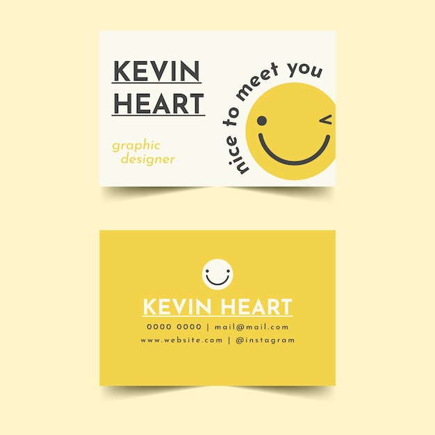 Nice to meet you business card template