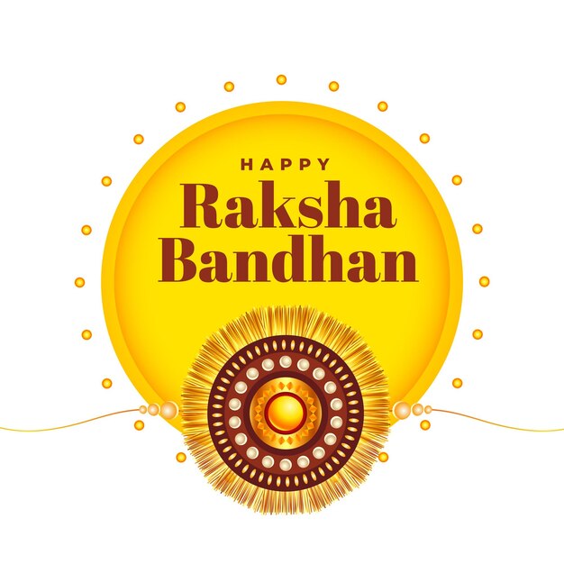 Nice raksha bandhan celebration background with rakhi design