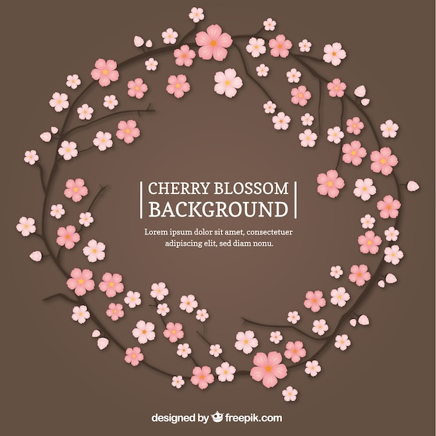 Nice sakura wreath background