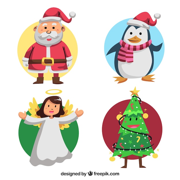 Nice set of four christmas characters