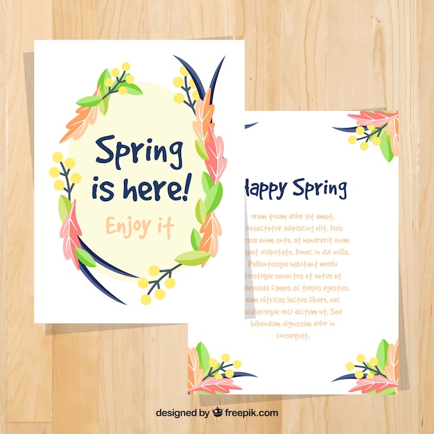 Free vector nice spring card