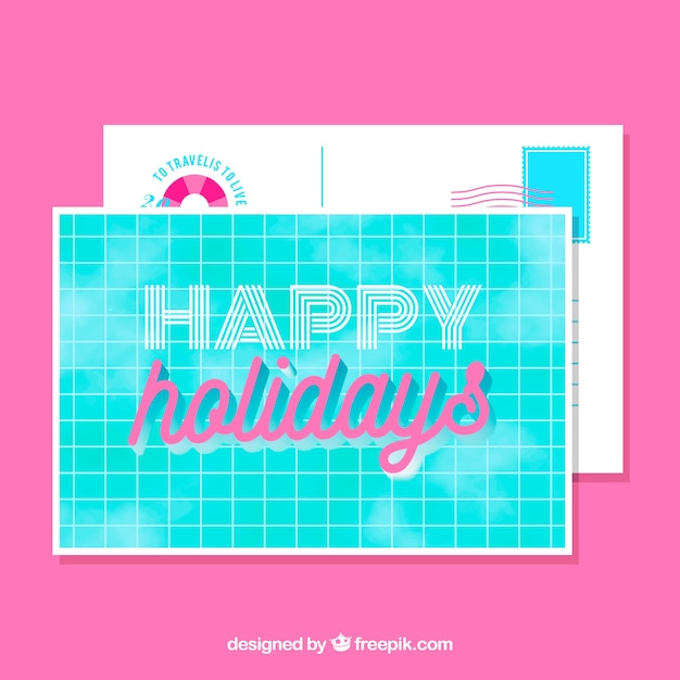 Free Vector nice summer postcard