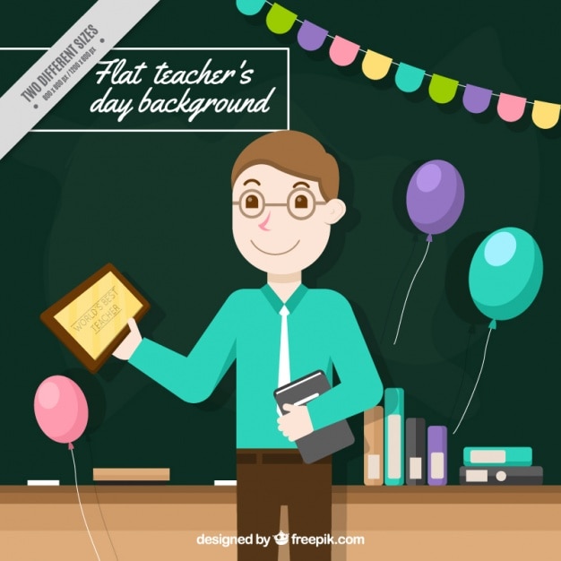 Free Vector nice teacher's day background 