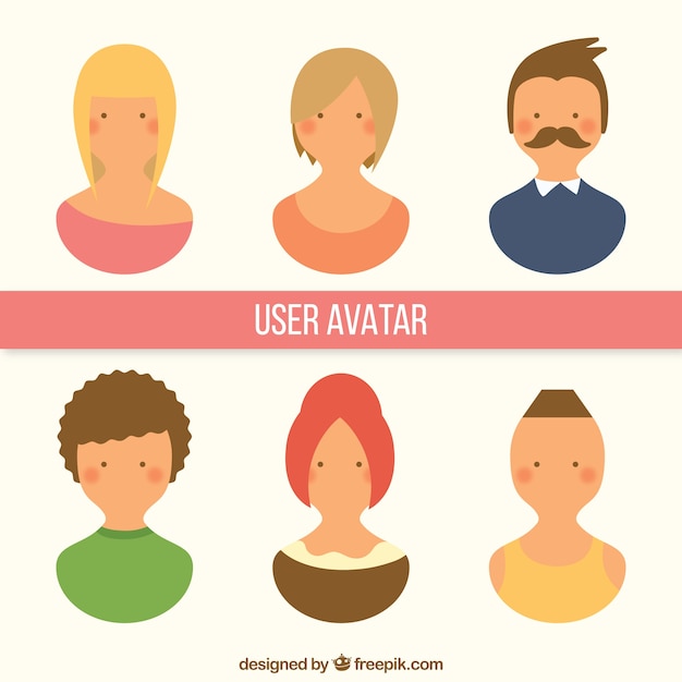 Free Vector nice user avatar colecction