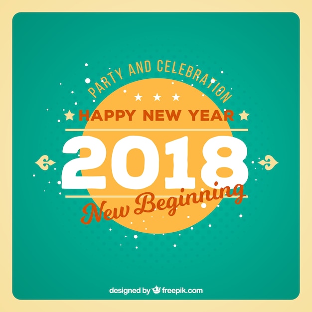 Free vector nice vintage new year background