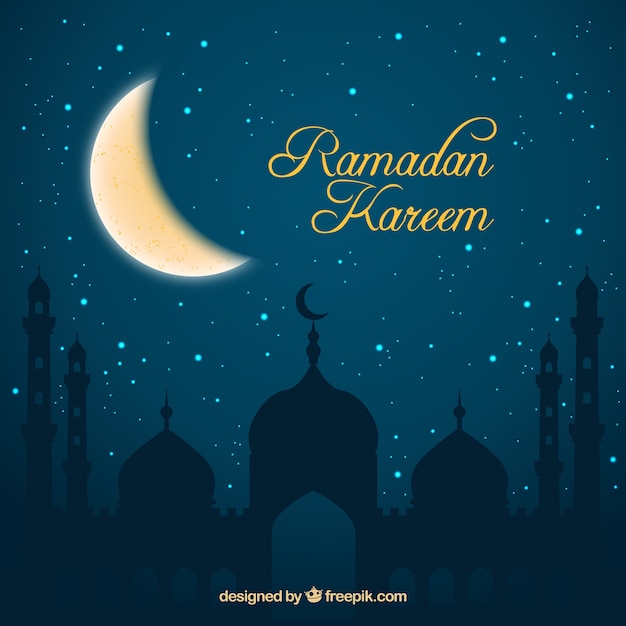 Night background of ramadan kareem