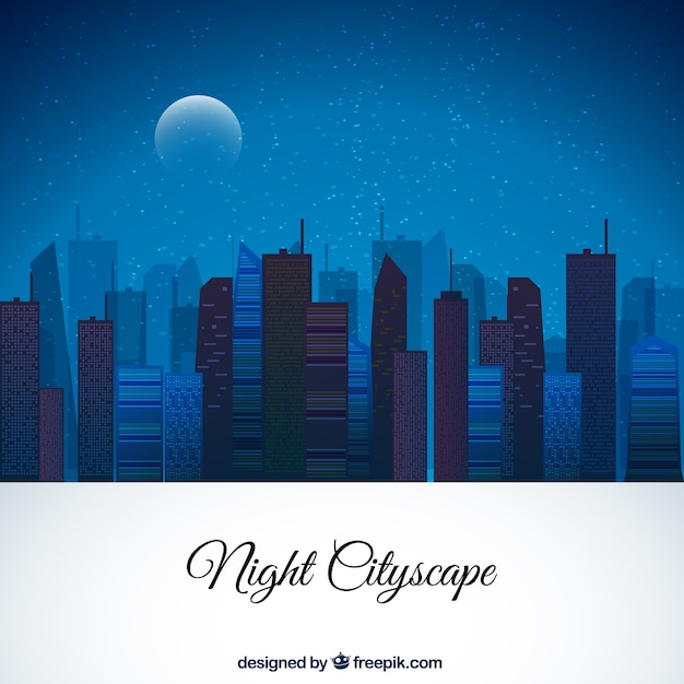 Night Cityscape Background