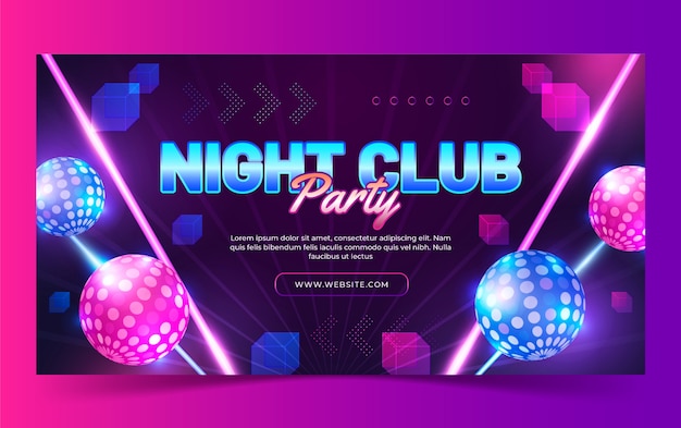 Night club party social media post template