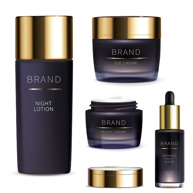 Night cosmetic series for face skin care