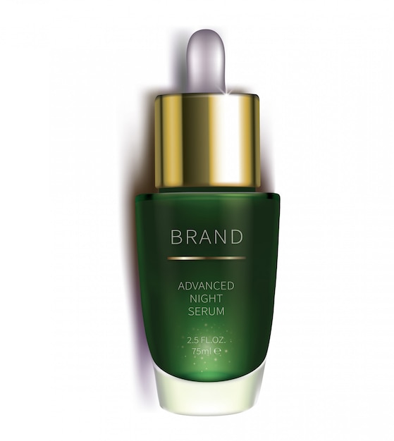 Night cosmetic serum for face skin care