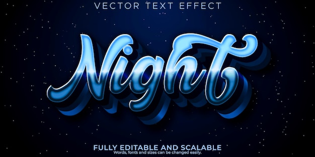 Night music text effect editable jazz and blues text style