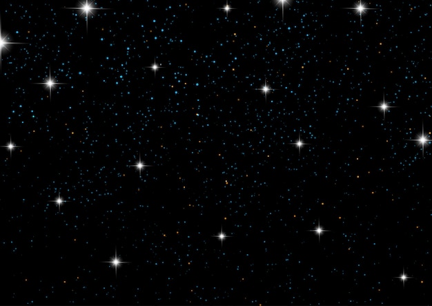 Free Vector night sky with stars 