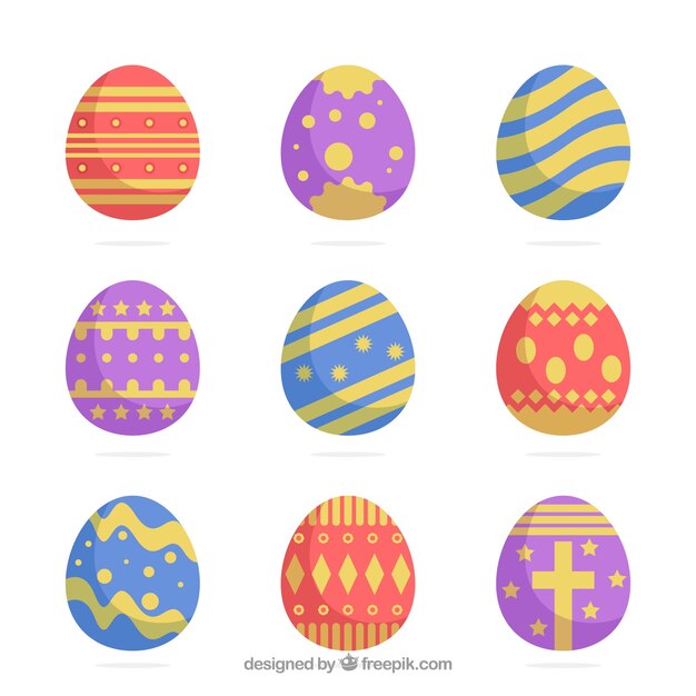 Nine easter egg designs