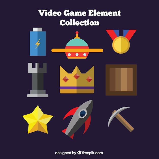 Nine flat objects for video games