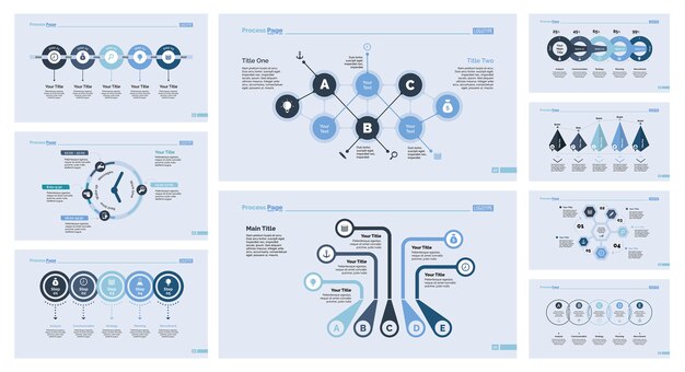 Nine Management Slide Templates Set