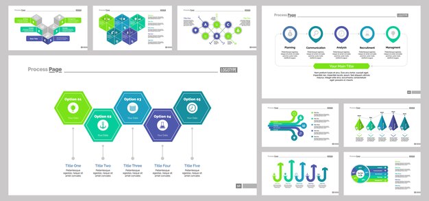 Nine Production Slide Templates Set