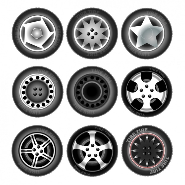 Free Vector nine tires