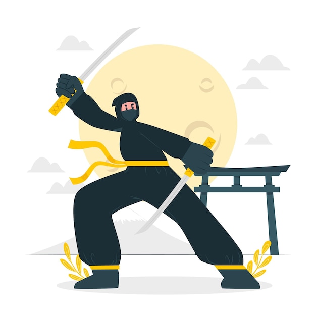 Ninja concept illustration