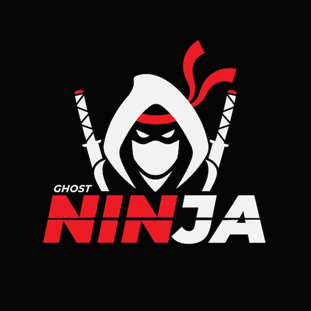 Free Vector ninja logo template in flat design