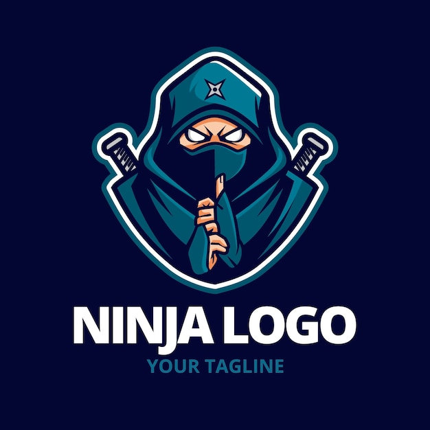 Ninja logo template with details