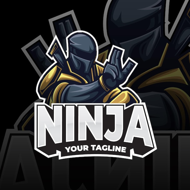 Ninja logo template with details