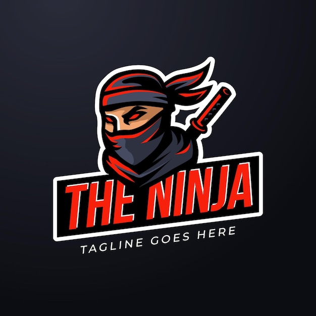 Ninja logo with different details