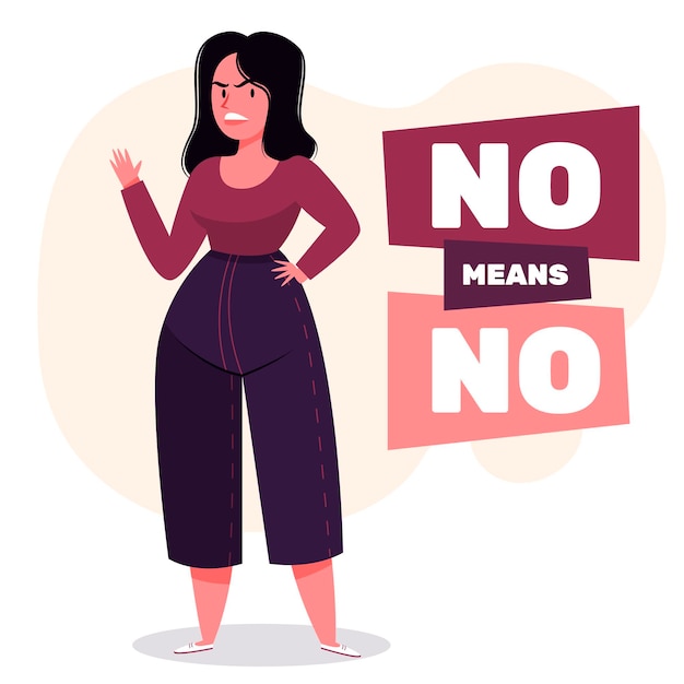 Free Vector no means no concept