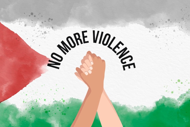 Free Vector no more violence message background