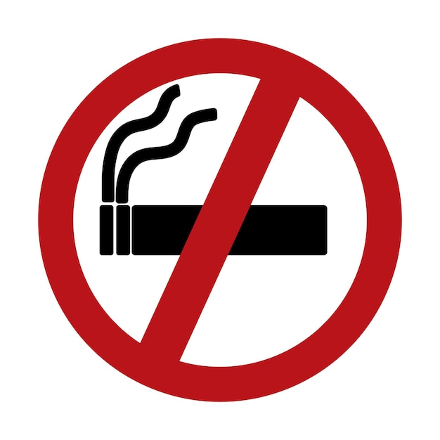 Free Vector no smoking sign smokers warning addiction prohibit vector illustration