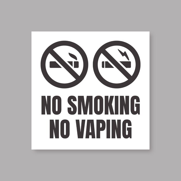 No smoking template design