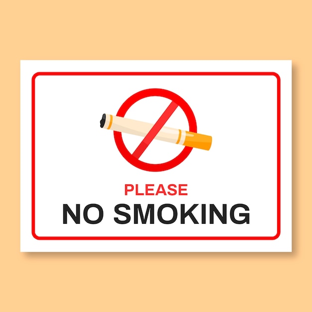 No smoking template design