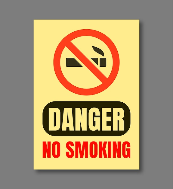 No smoking template design