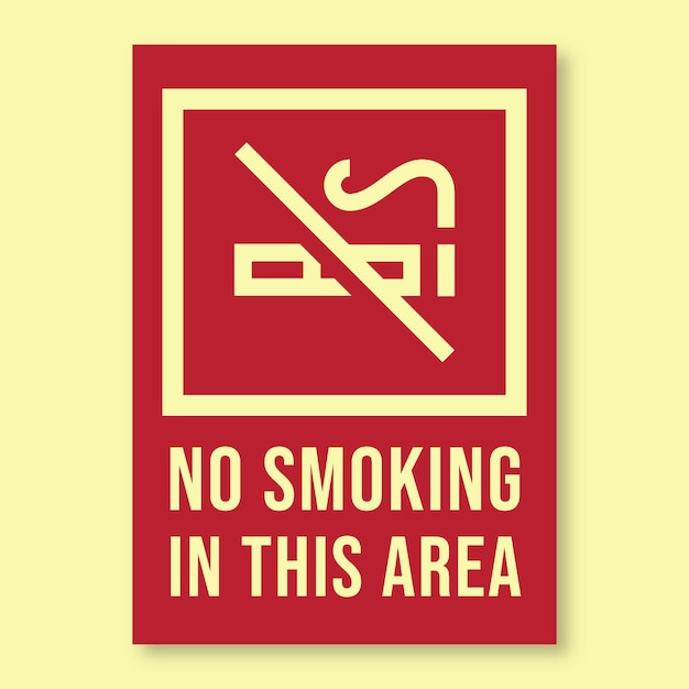 No smoking template design