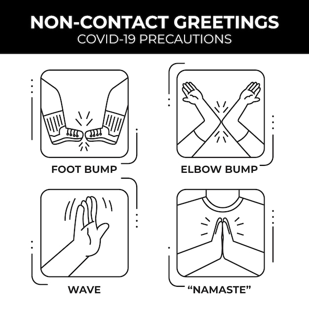 Non-contact greetings concept