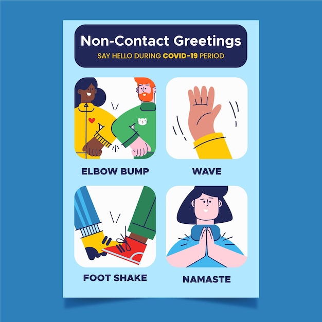 Non-contact greetings concept