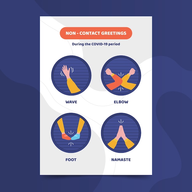 Non-contact greetings in poster format