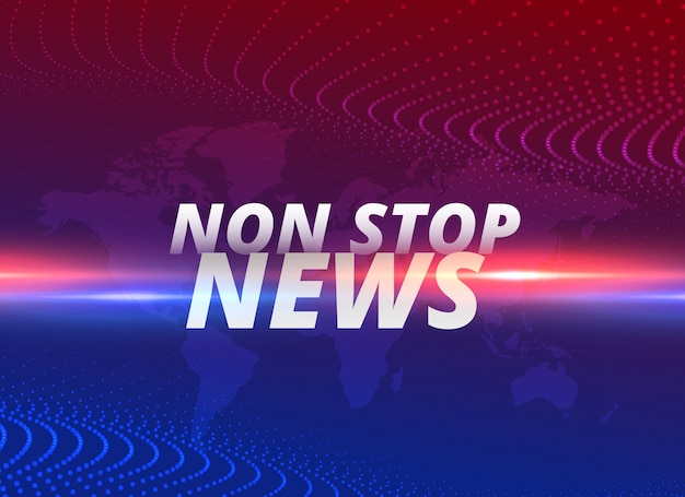 Free Vector non stop news concept background