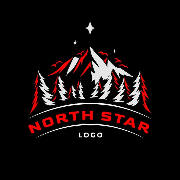 Free Vector north star logo template