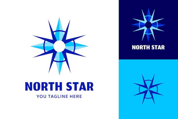 Free Vector north star logo template