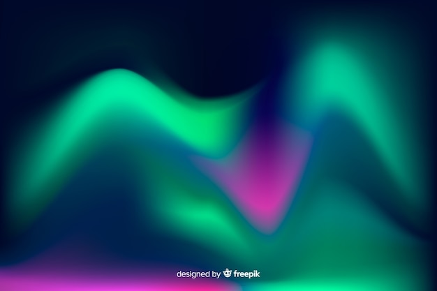 Northern lights background in gradient shades